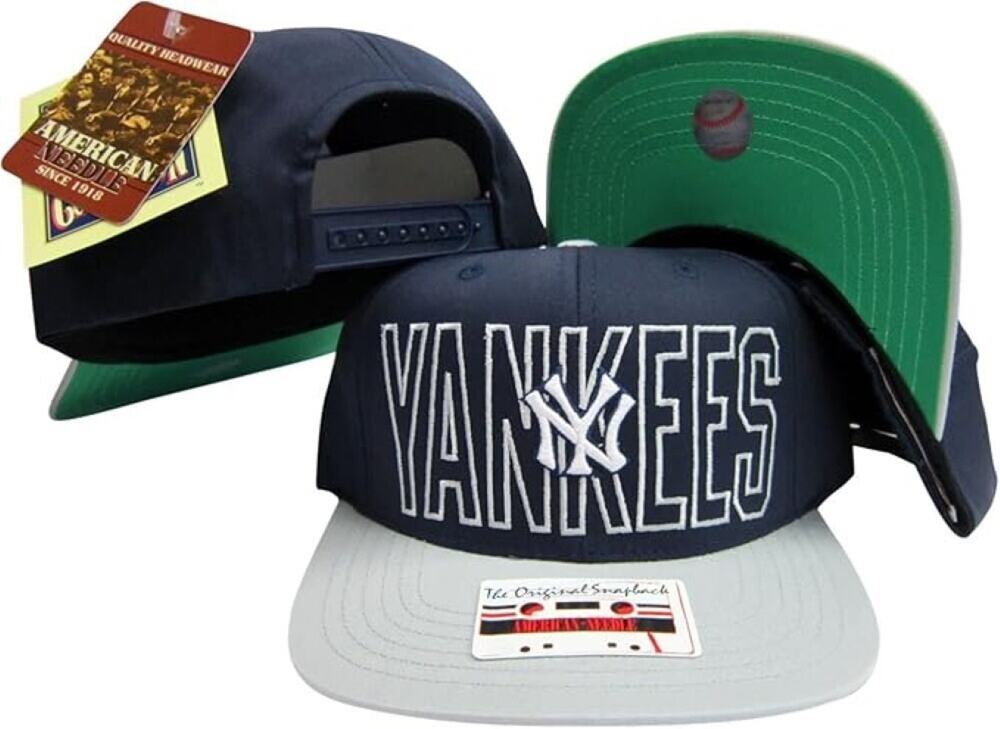 Vintage New York Yankees American Needle ANBL Navy/Grey Adjustable Snapback Hat